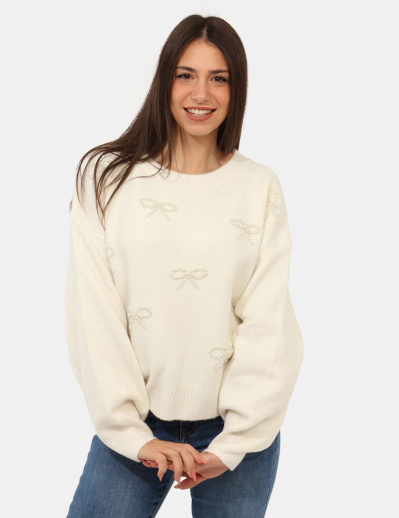 Abbigliamento donna scontato - Maglione Fracomina Bianco