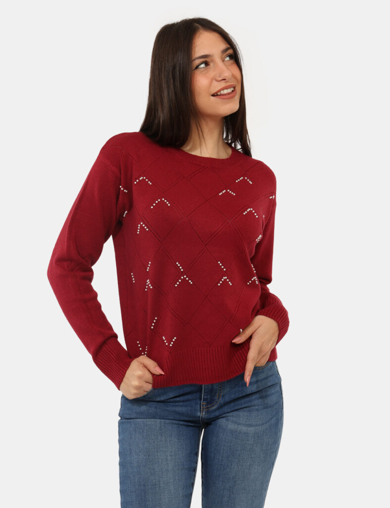 Abbigliamento donna scontato - Maglione Fracomina Bordeaux