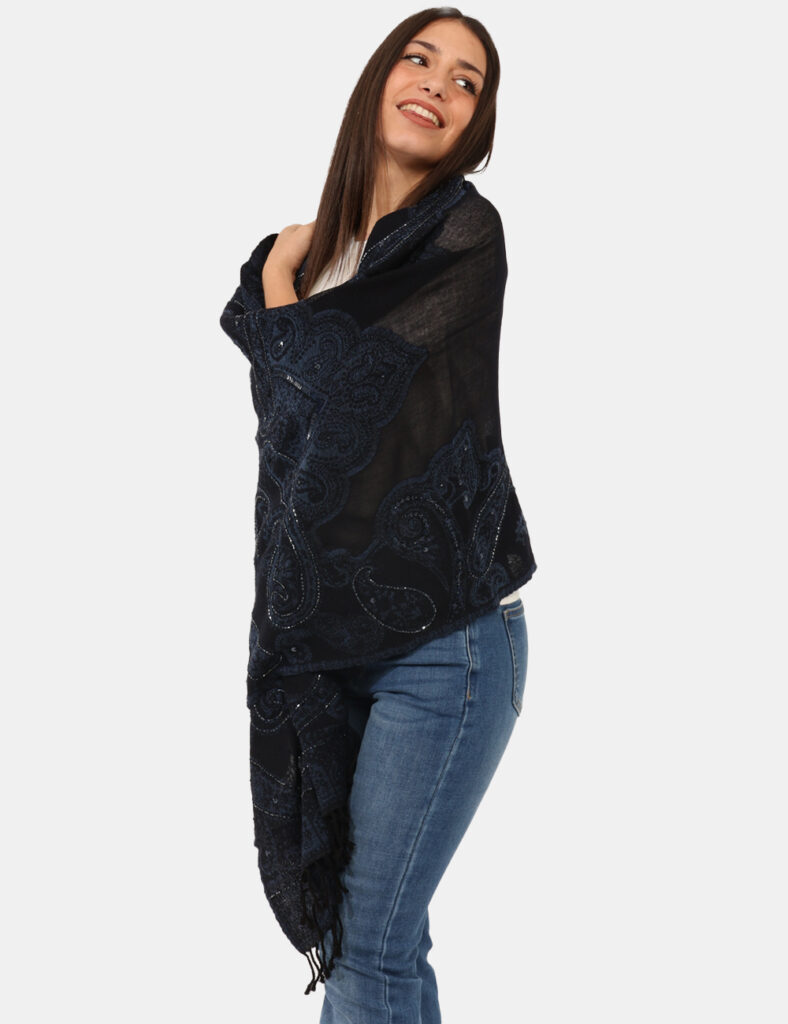 foulard da donna scontati - Sciarpa Concept83 Nero