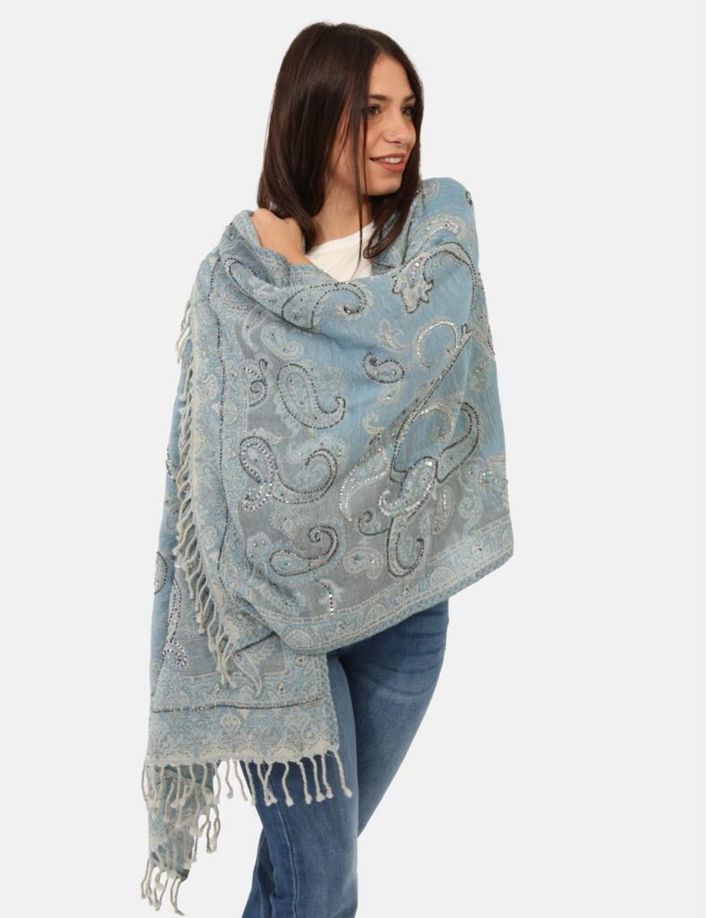 foulard da donna scontati - Sciarpa Concept83 Azzurro