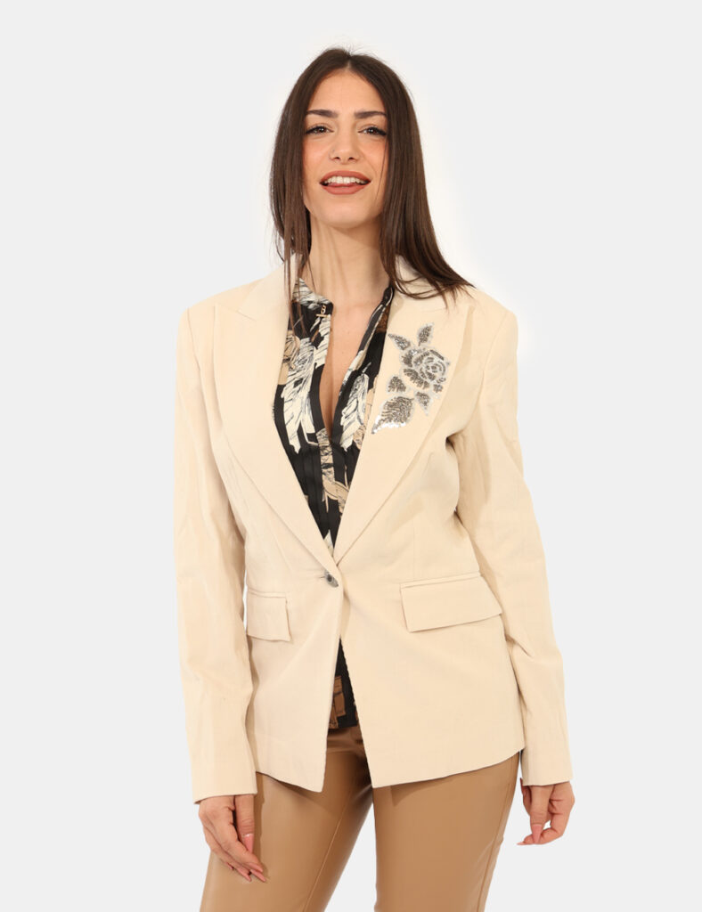 Abbigliamento donna scontato - Blazer Twin Set Beige