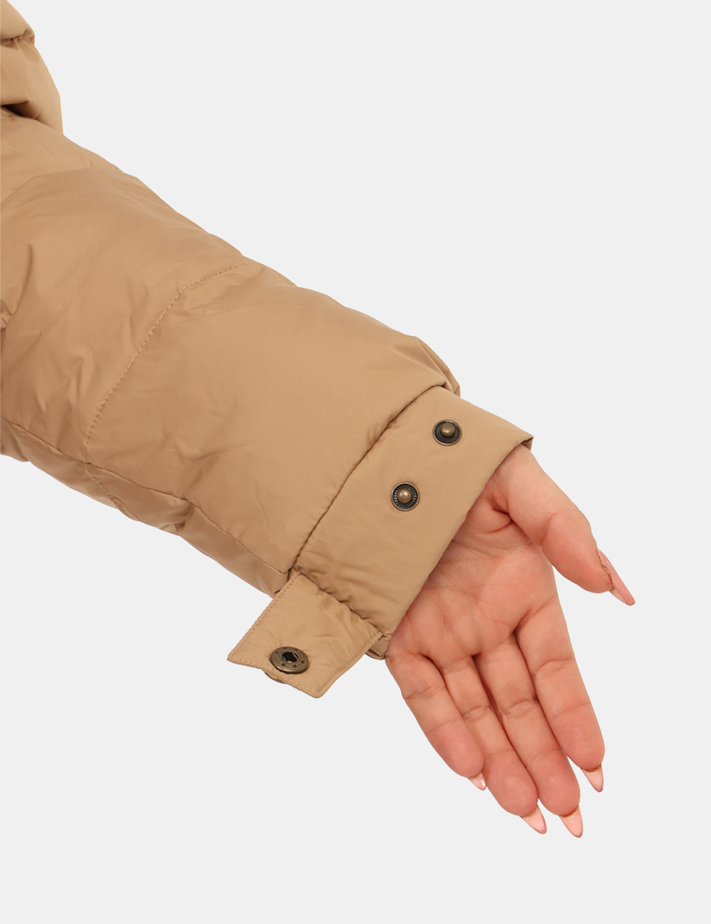 232TT2243-SA_PECAN-BROWN_AI25_3 Piumini e Parka Twin Set Beige - Piumino lungo con cappuccio rimovibile e coulisse.Cod. art. 232TT2243 SAVi ricordiamo che t