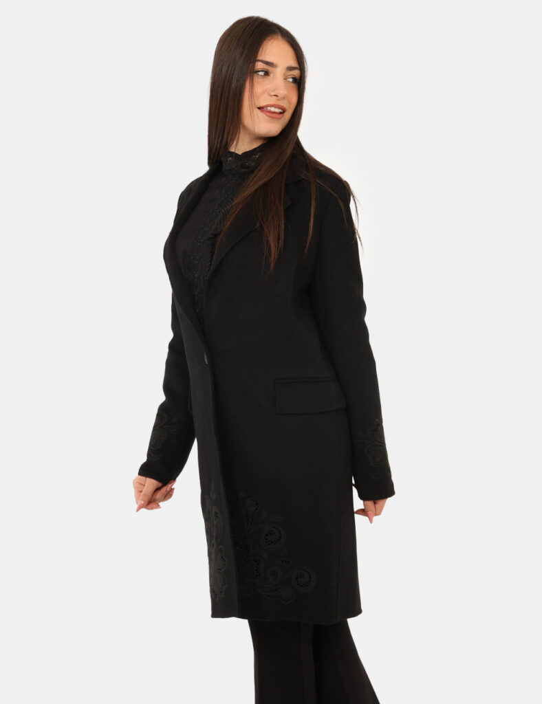 Abbigliamento donna scontato - Cappotto Twin Set Nero