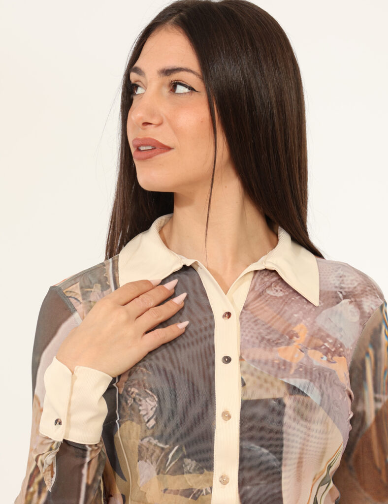 Abbigliamento donna scontato - Camicia Desigual Marrone