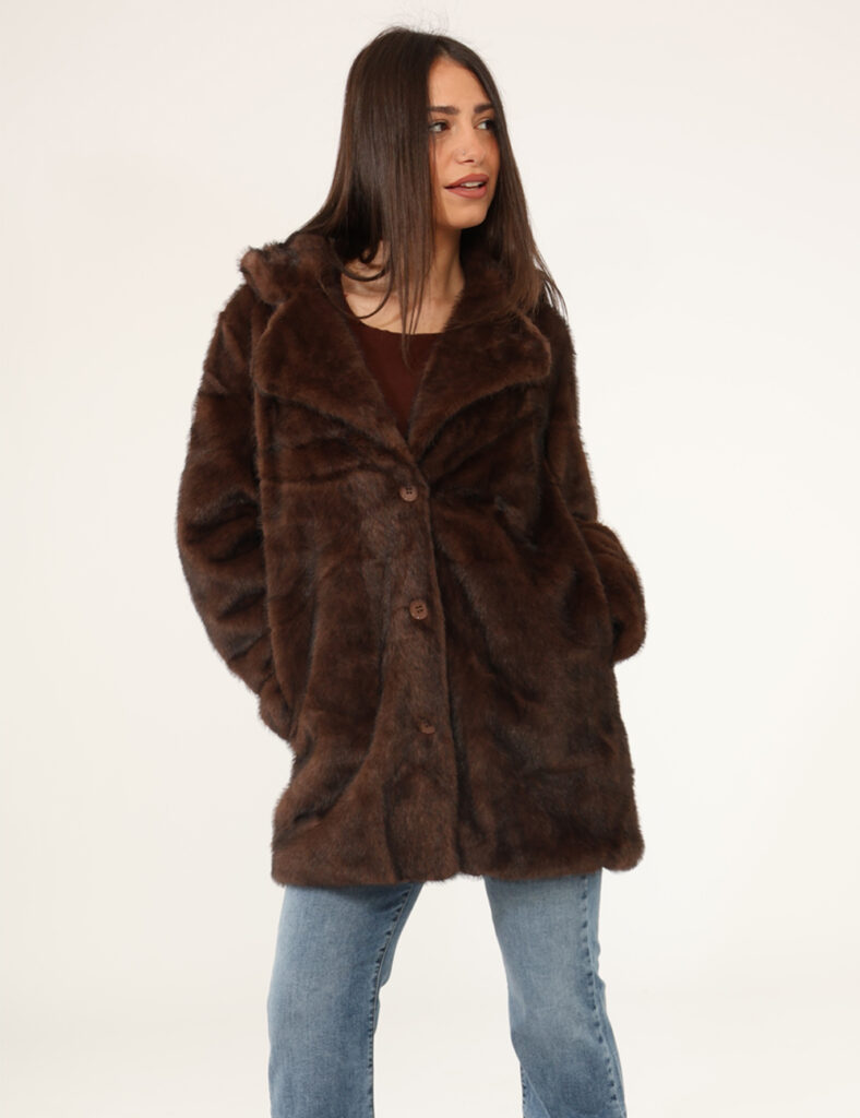 Pelliccia Materica Marrone