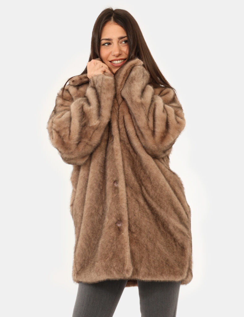Pelliccia Materica Marrone