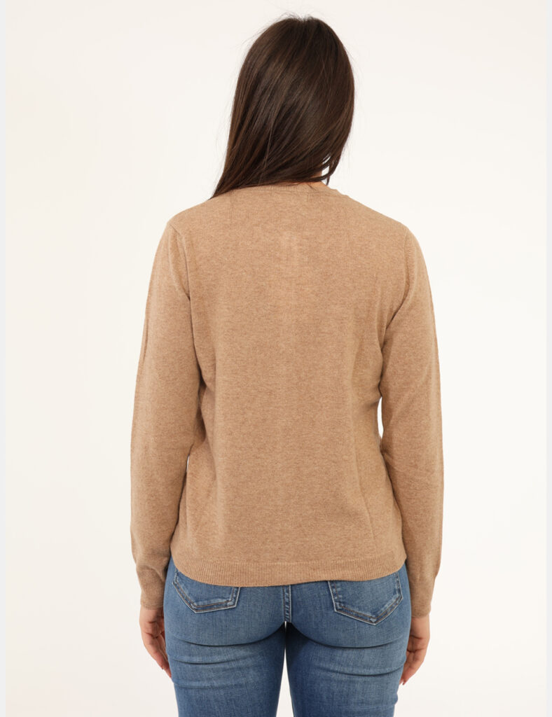 Cardigan e pullover da donna - Cardigan Rue De Clerie Luxury Marrone