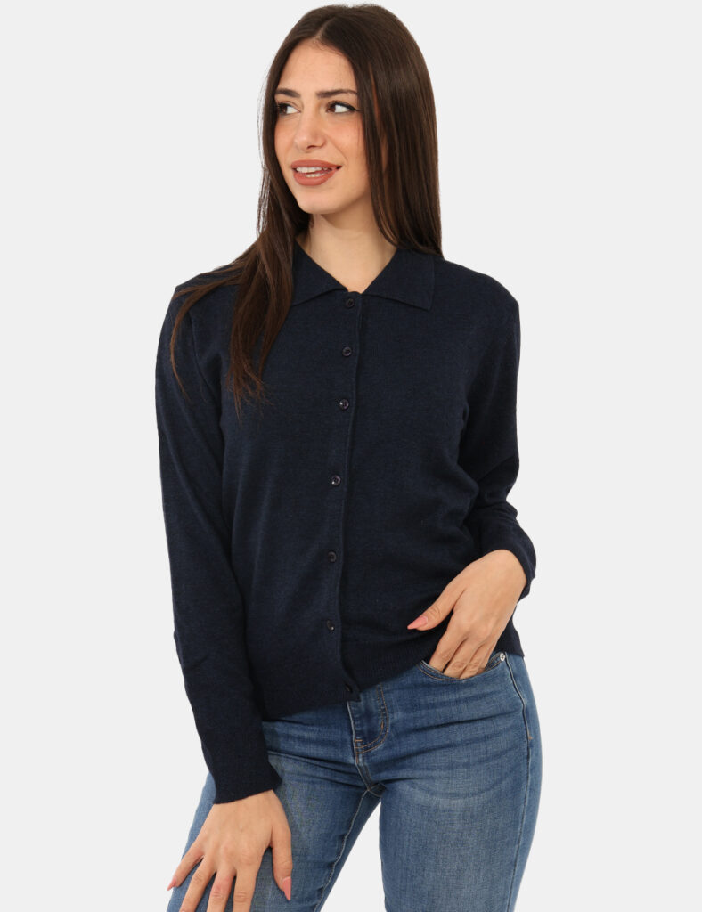 Cardigan e pullover da donna - Maglione Rue De Clerie Luxury Blu