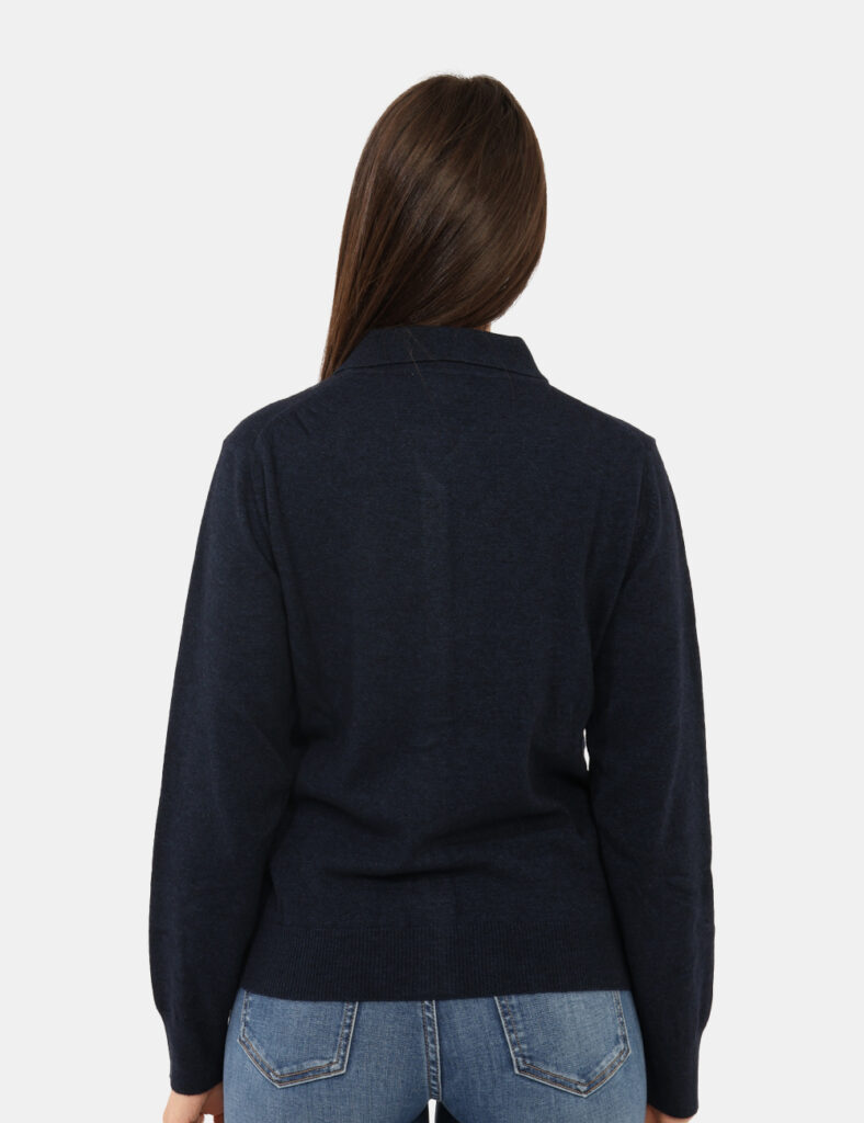 Cardigan e pullover da donna - Maglione Rue De Clerie Luxury Blu