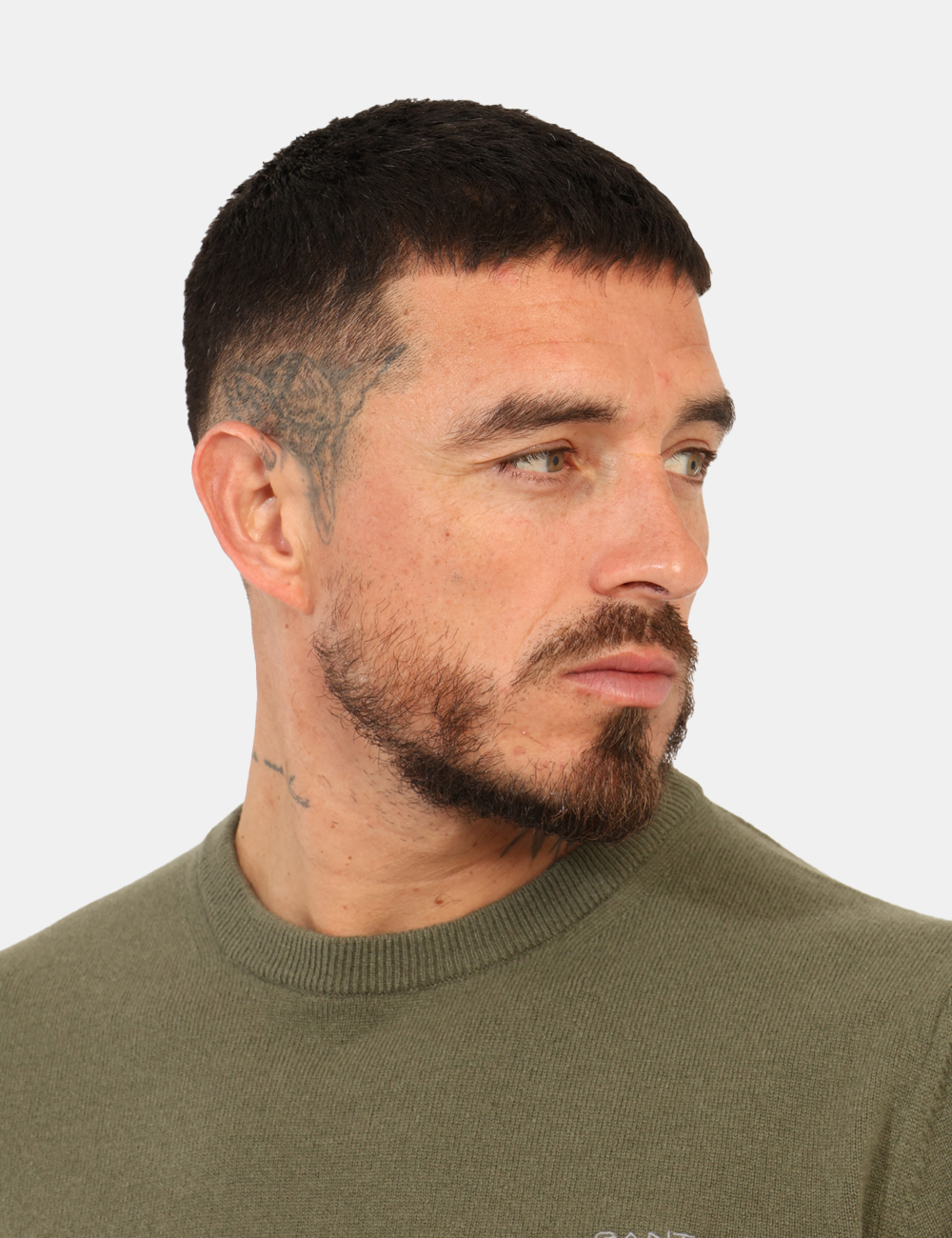 8271-SA_VERDE-SALVIA_AI25_4 Maglione Gant Verde - Maglione classico in lana, total verde salvia, con logo brand ad altezza cuore. La vestibilità è morbi