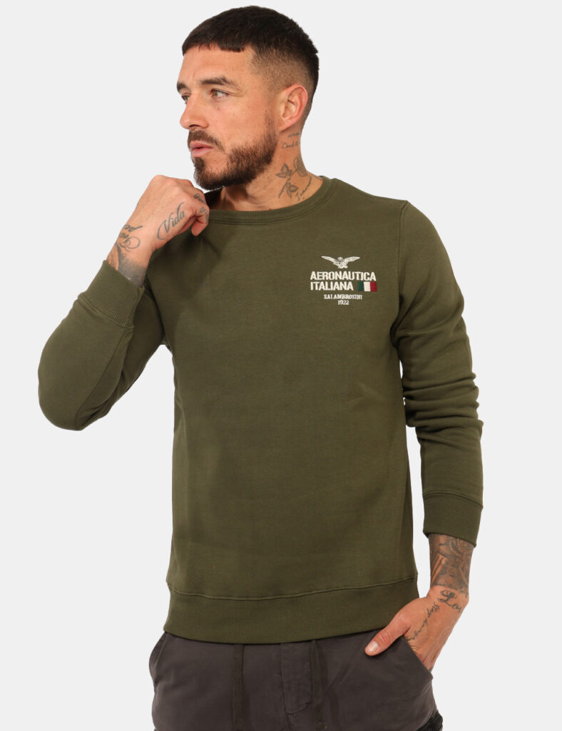 Felpa Aeronautica Italiana Verde