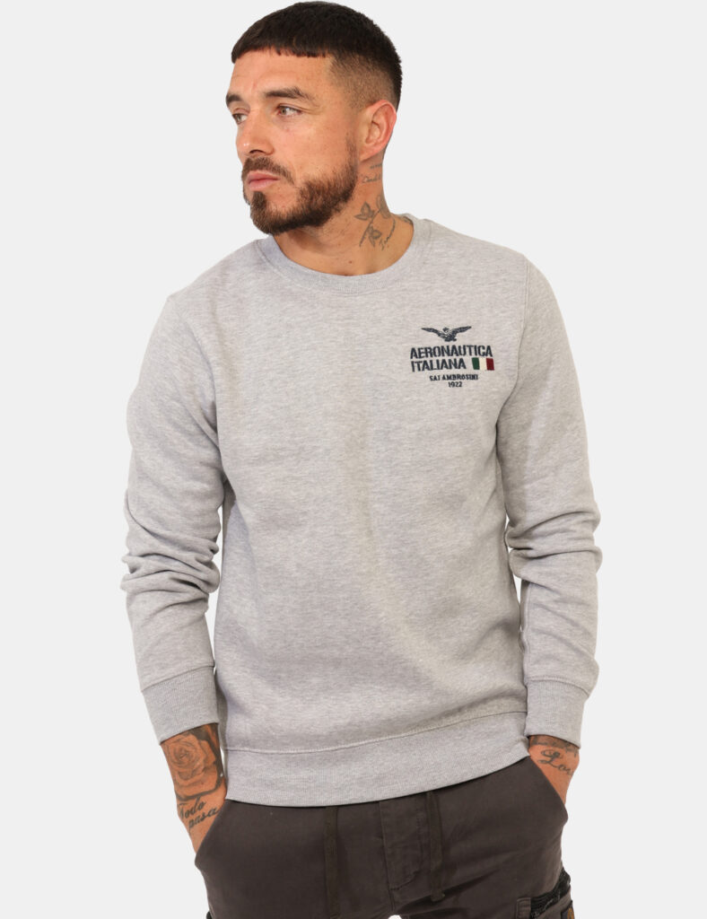 Felpa Aeronautica Italiana Grigio