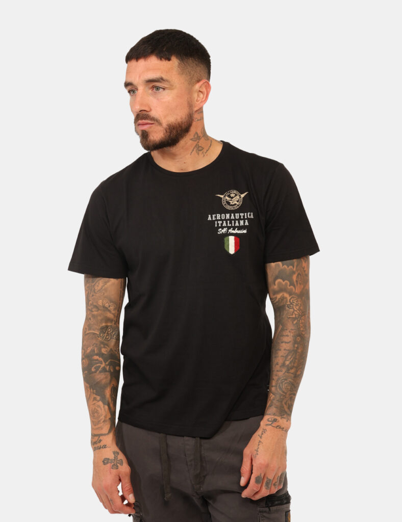 T-shirt Aeronautica Italiana Nero