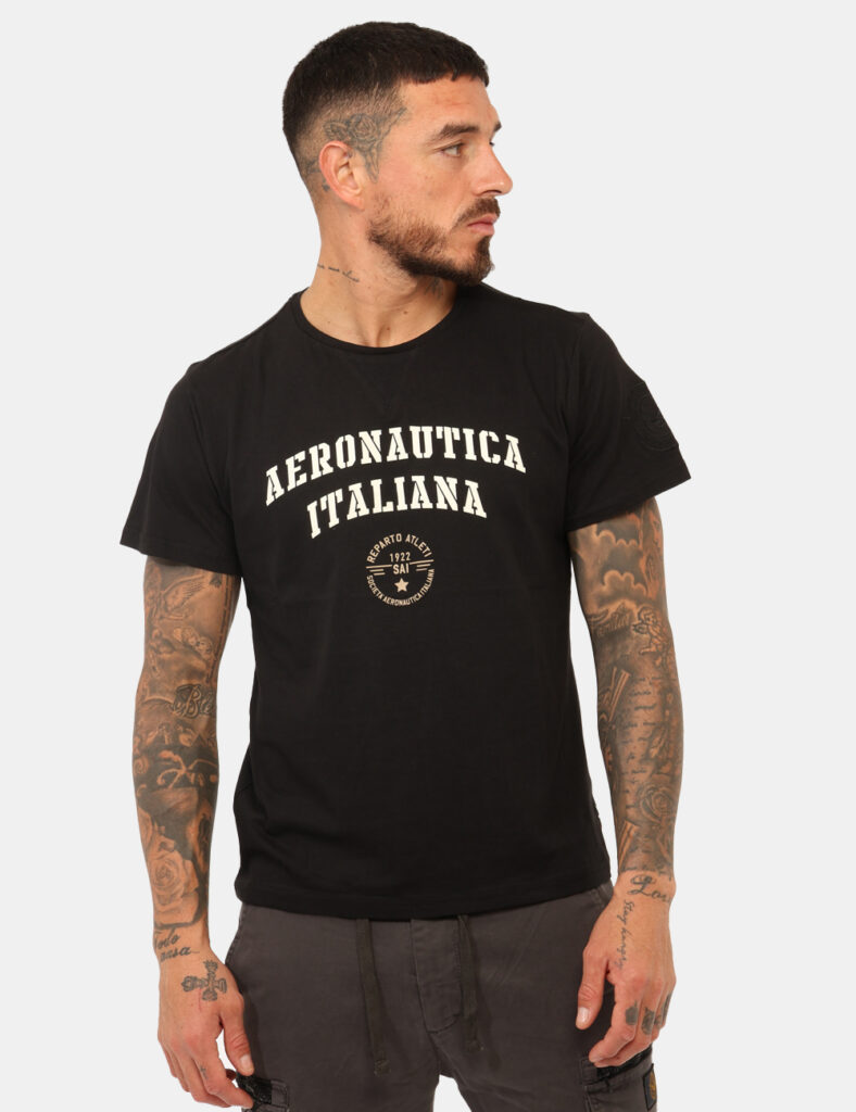 T-shirt Aeronautica Italiana Nero