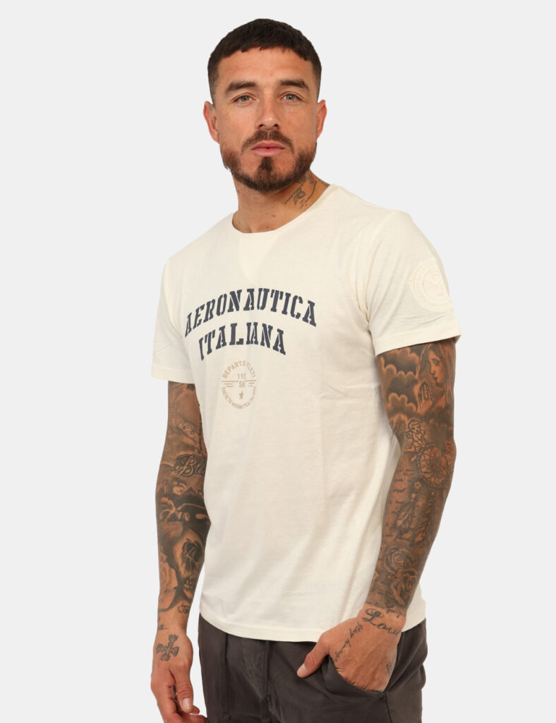 T-shirt Aeronautica Italiana Bianco