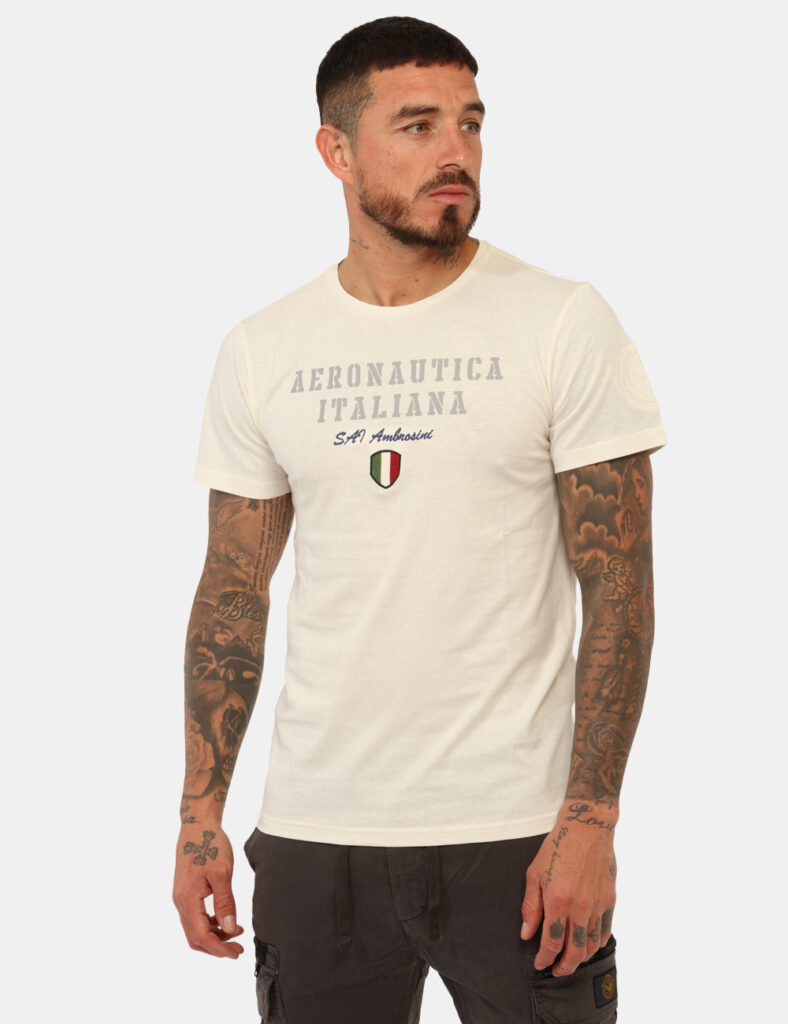 T-shirt Aeronautica Italiana Bianco
