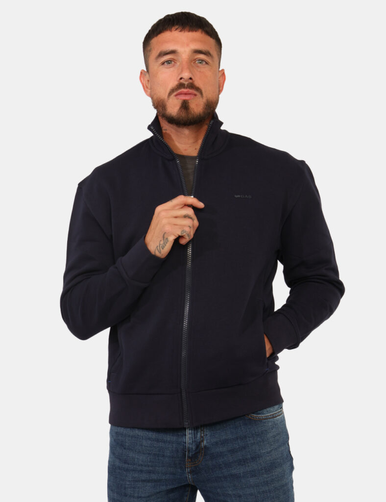 Outlet felpa uomo scontata - Felpa Gas Blu