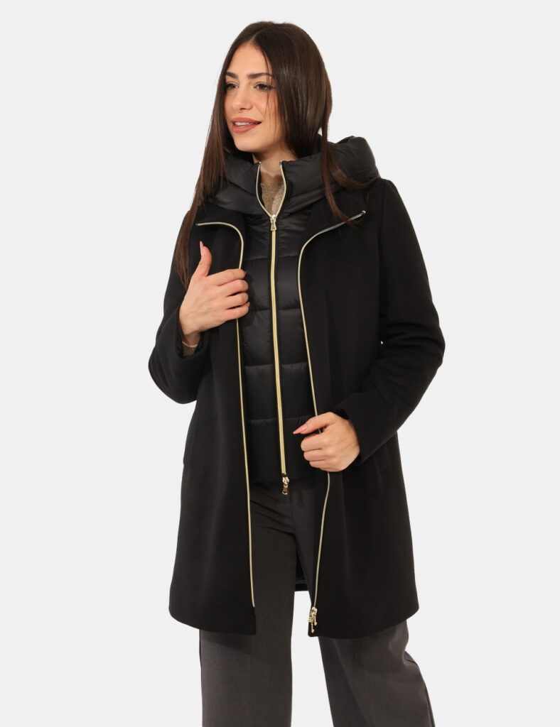 Abbigliamento donna scontato - Cappotto Emme Marella Nero