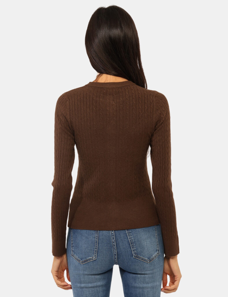 Maglia scontata - Cardigan Materica Marrone