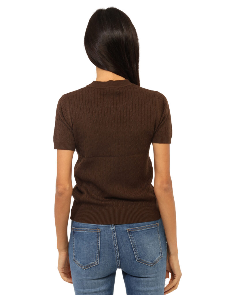 Maglia scontata - Maglia a maniche corte Materica Marrone