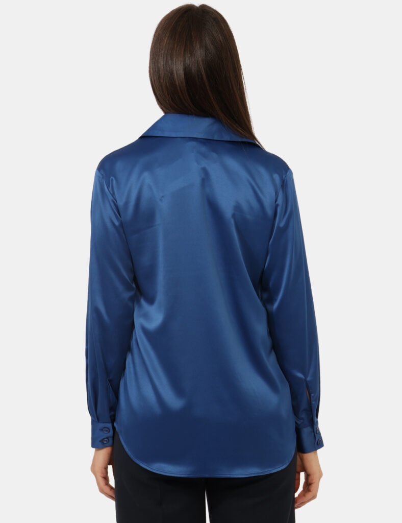 Abbigliamento donna scontato - Camicia Materica Blu