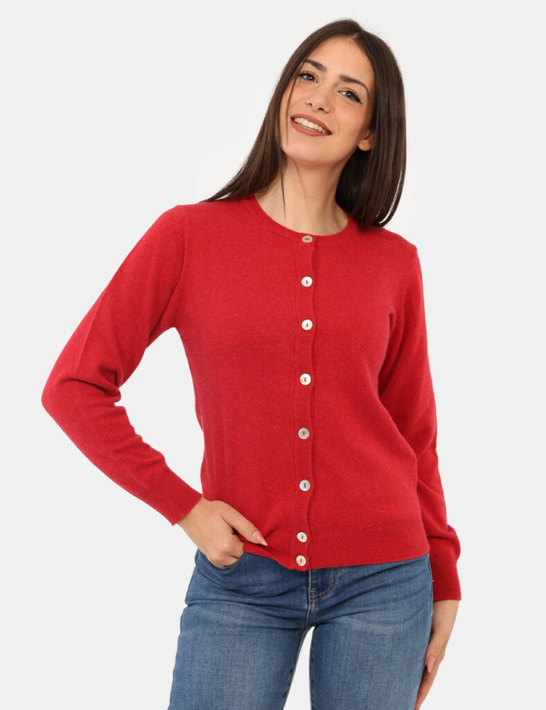 Cardigan e pullover da donna - Maglione Rue De Clerie Luxury Rosso