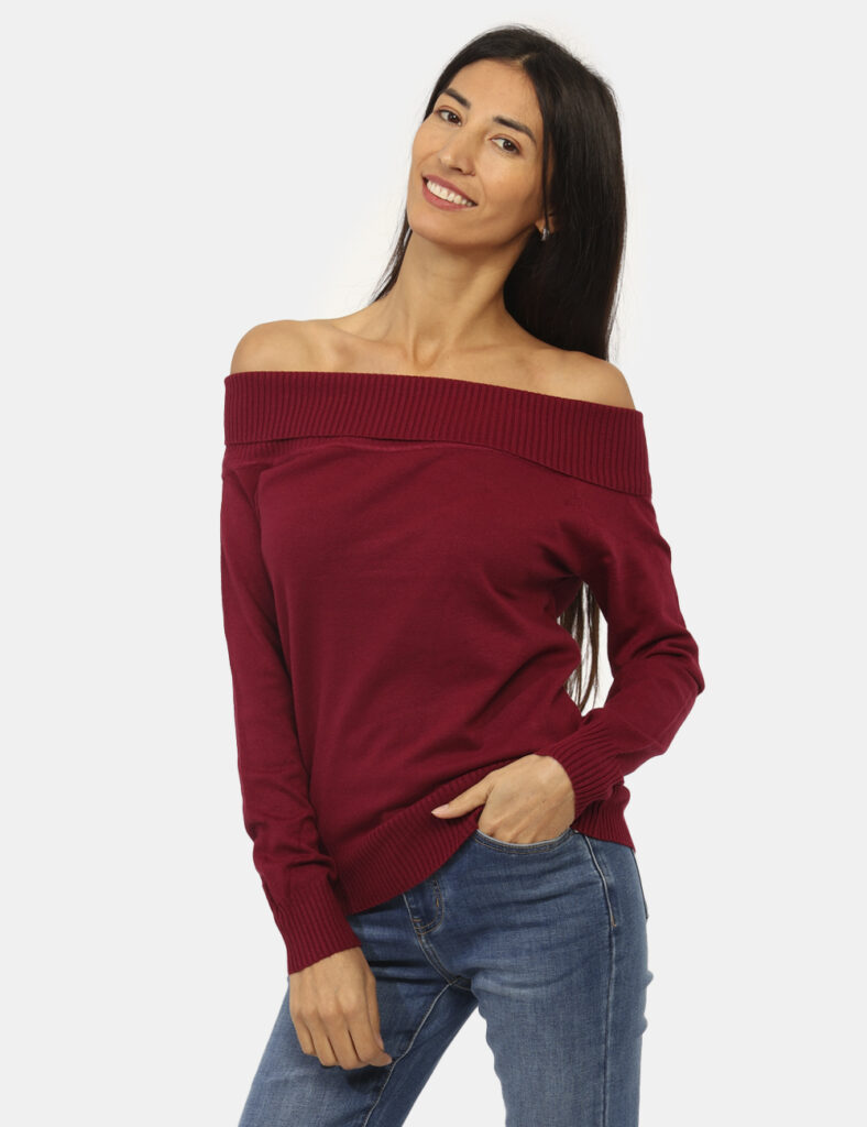 Maglia scontata - Maglione Materica Bordeaux