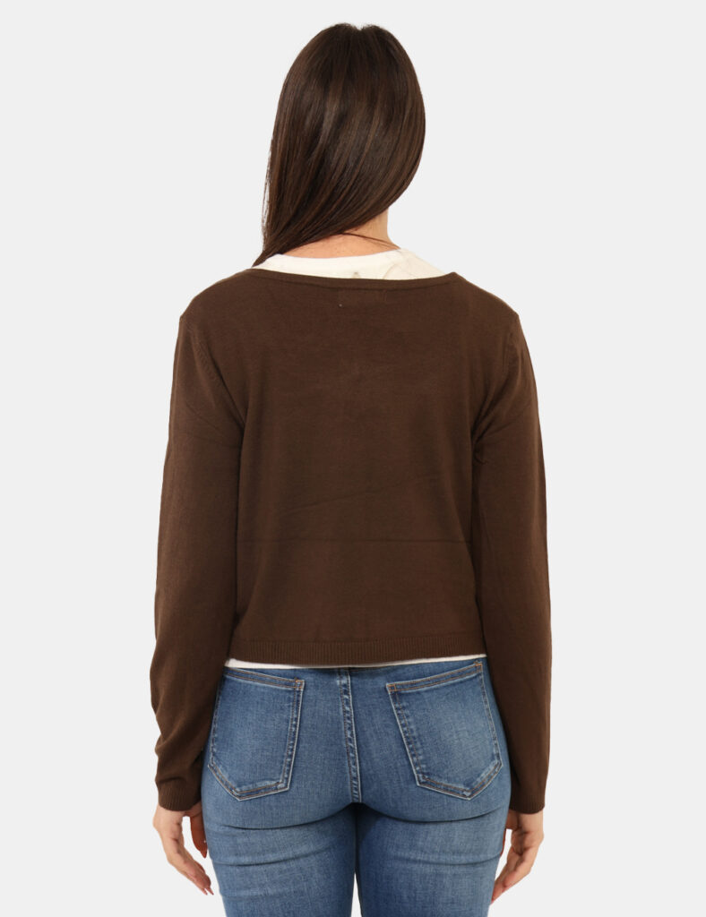 Abbigliamento donna scontato - Maglione Materica Marrone