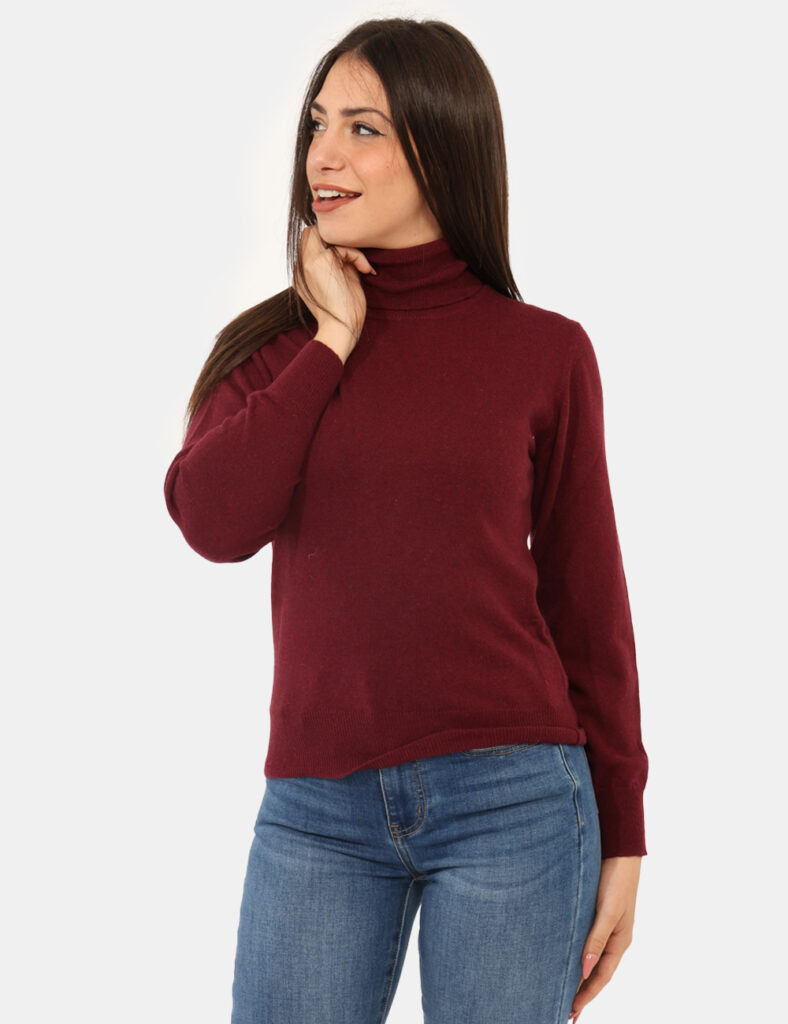Abbigliamento donna scontato - Maglione Rue De Clerie Luxury Bordeaux