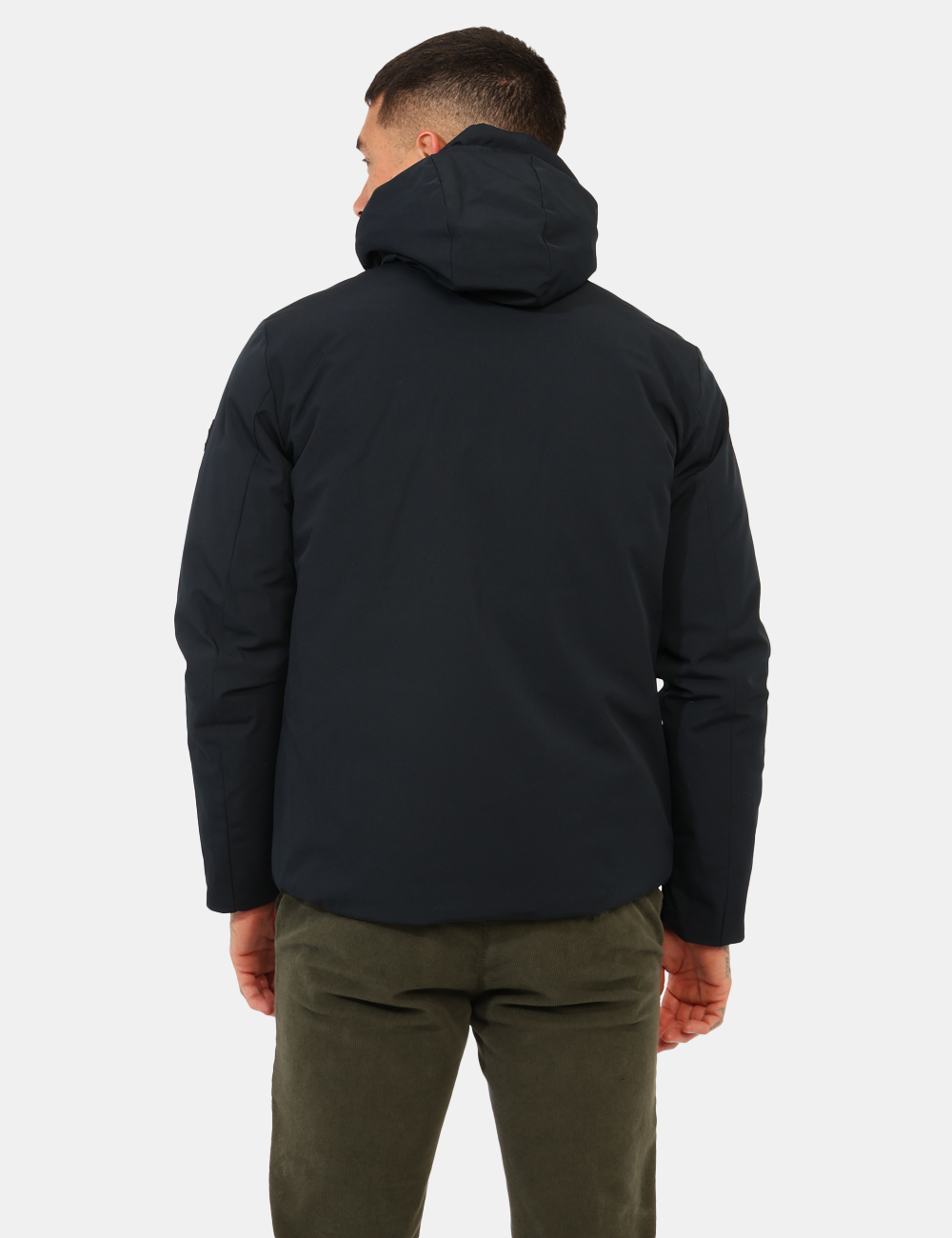 G224390-OA_DKNAV_AI25_2 Giacca Canadian Blu - Giacca con cappuccio non removibile, in total blu navy, con tasche a taglio trasversale ed interno in