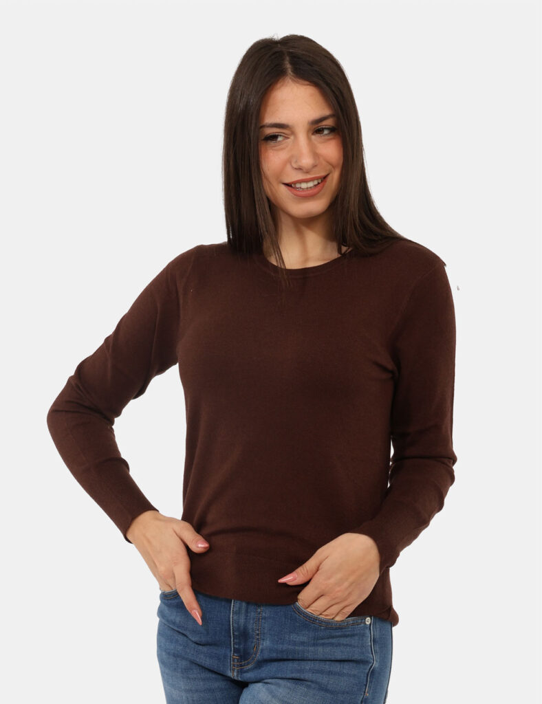 Abbigliamento donna scontato - Maglione Rue De Clerie Marrone
