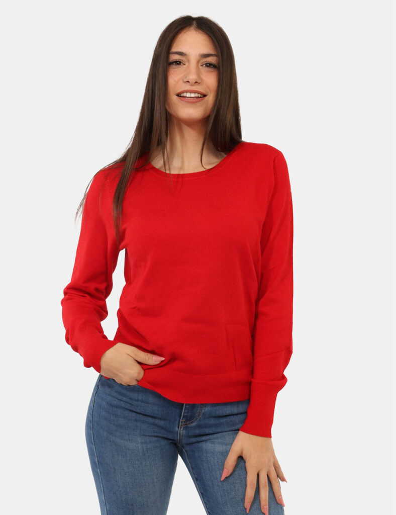Abbigliamento donna scontato - Maglione Rue De Clerie Rosso