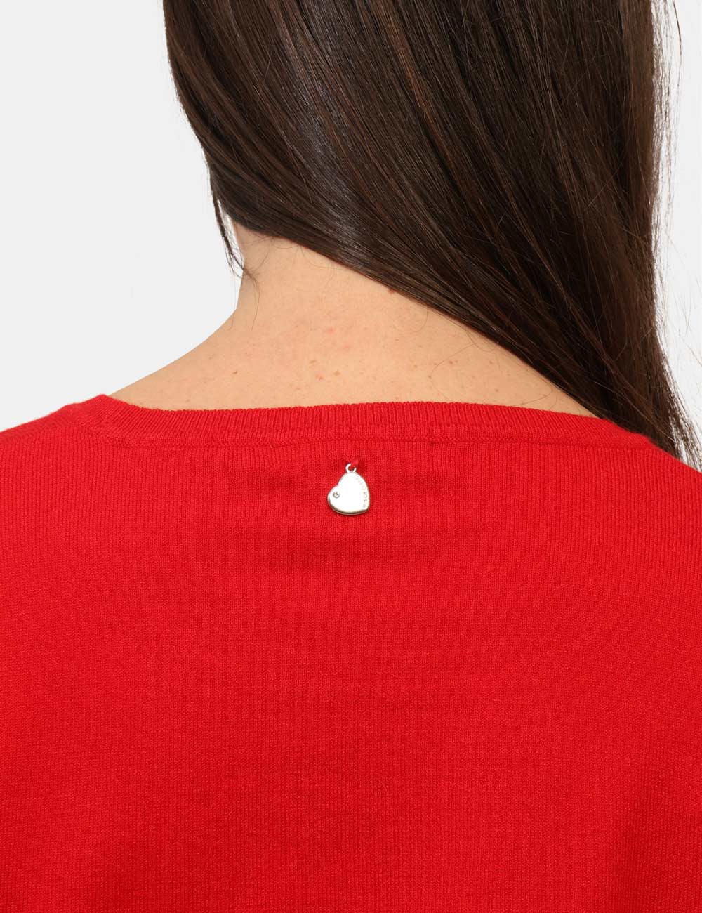 PK20023-OA_ROSSO_AI25_3 Maglione Rue De Clerie Rosso - Maglioncino leggero, con girocollo classico e in total rosso. La vestibilità è morbida e rego