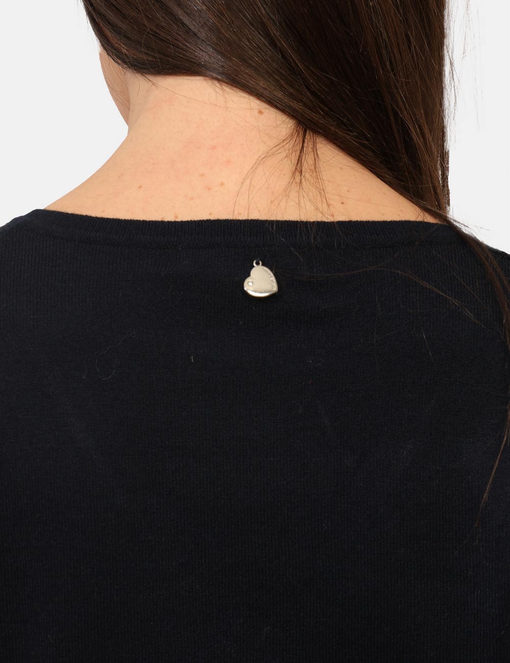 PK20024-OA_BLUE_AI25_3 Maglione Rue De Clerie Blu - Maglioncino leggero, classico, con scollo a V e in total blu navy. La vestibilità è morbida e r