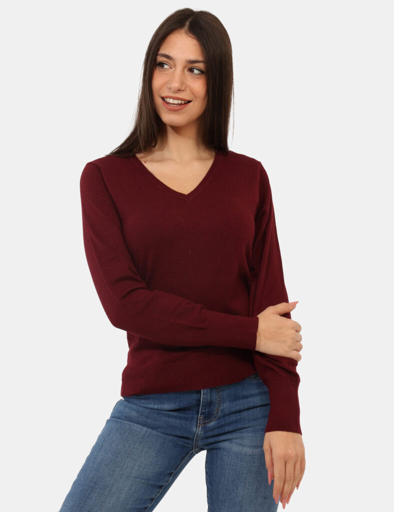 Abbigliamento donna scontato - Maglione Rue De Clerie Bordeaux