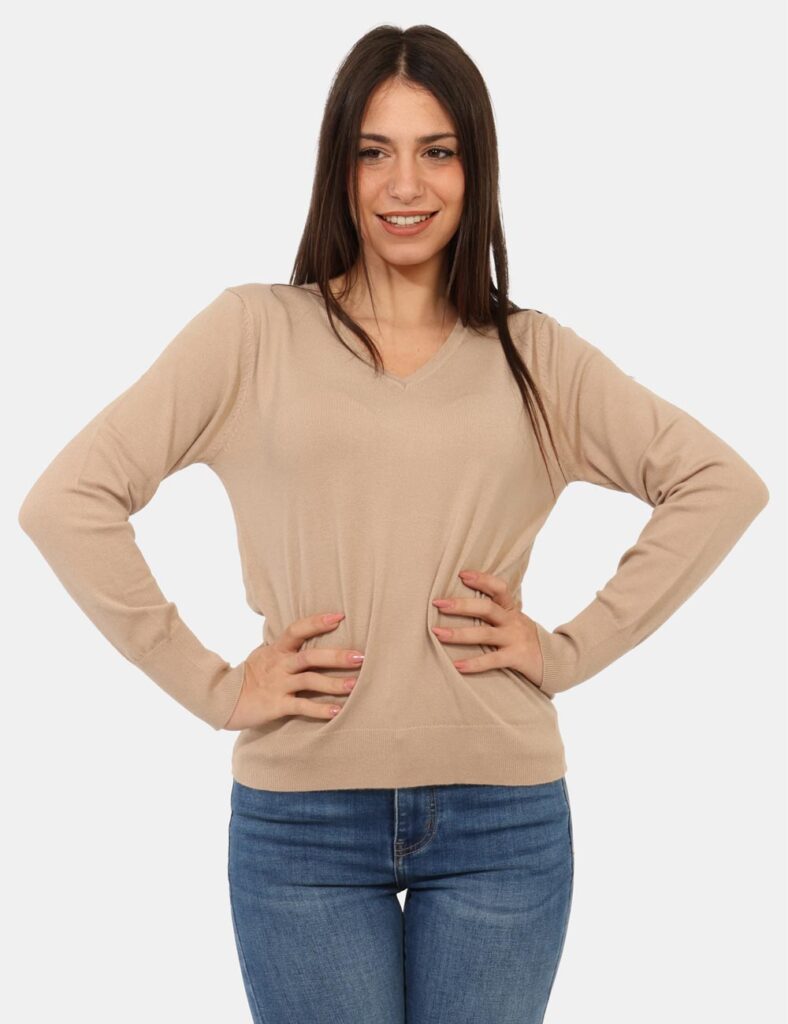 Abbigliamento donna scontato - Maglione Rue De Clerie Marrone