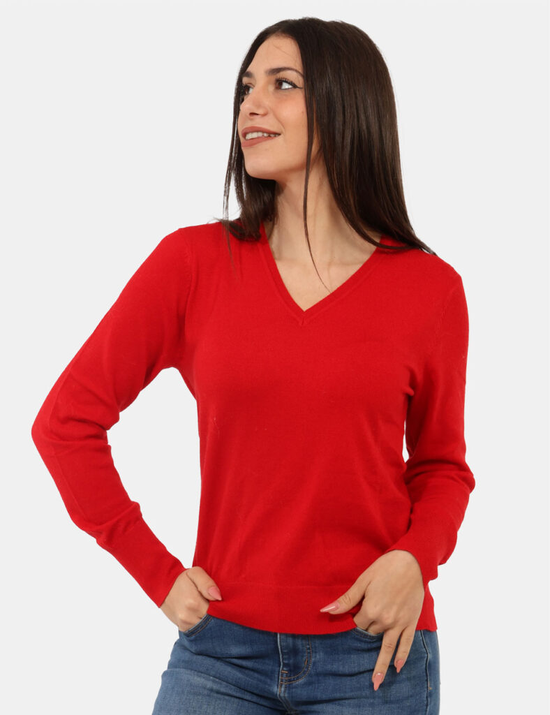 Abbigliamento donna scontato - Maglione Rue De Clerie Rosso