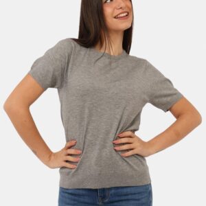 Maglia a maniche corte Rue De Clerie Grigio - Maglia a maniche corte in total grigio con girocollo classico. La vestibilità