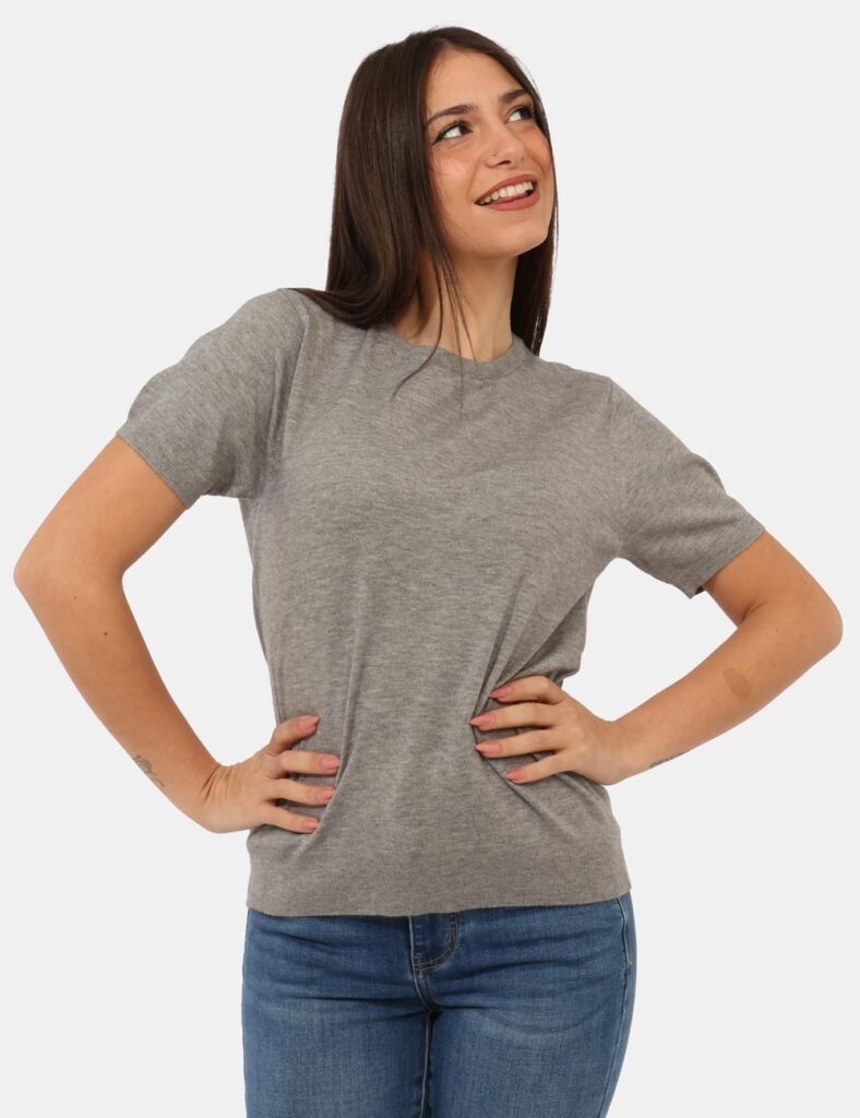 Abbigliamento donna scontato - Maglia a maniche corte Rue De Clerie Grigio