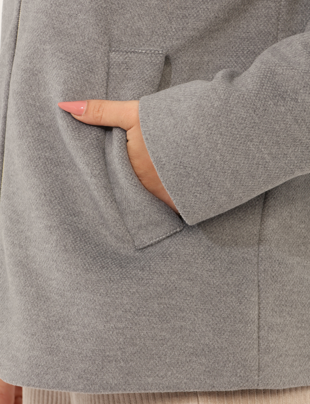 SORRISO-2525486182-SA_GRIGIO-CHIARO_AI25_6 Cappotto Emme Marella Grigio - Cappotto double in total grigio chiaro, utilizzabile sia con esterno in tessuto, sia in versi