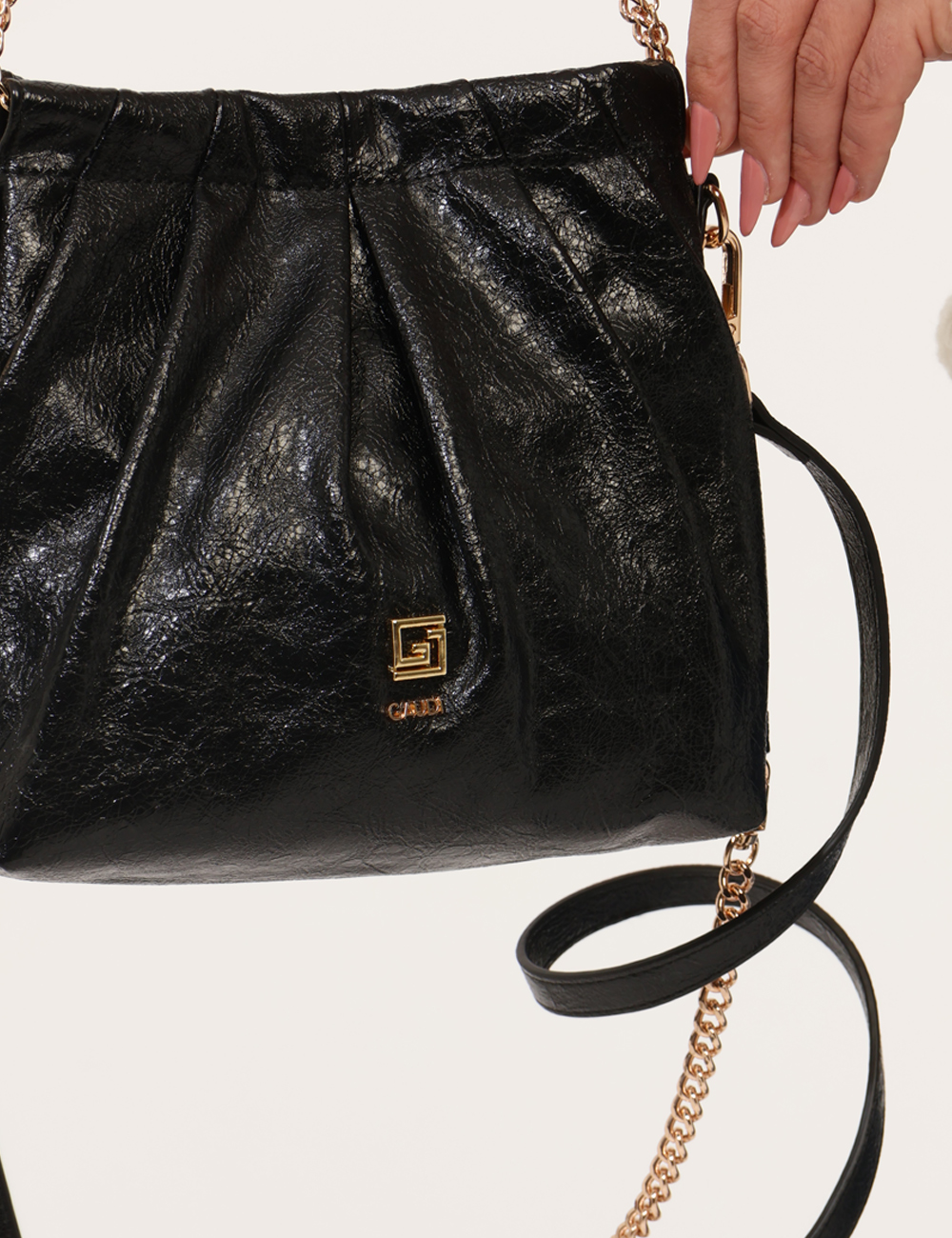 V5AI-12491-ME-CA_NERO_AI25_6 Borsa Gaudi Nero - L’articolo appartiene al campionario esclusivo di stagione: pezzo unico.Cod. art. V5AI 12491 ME CAVi rico