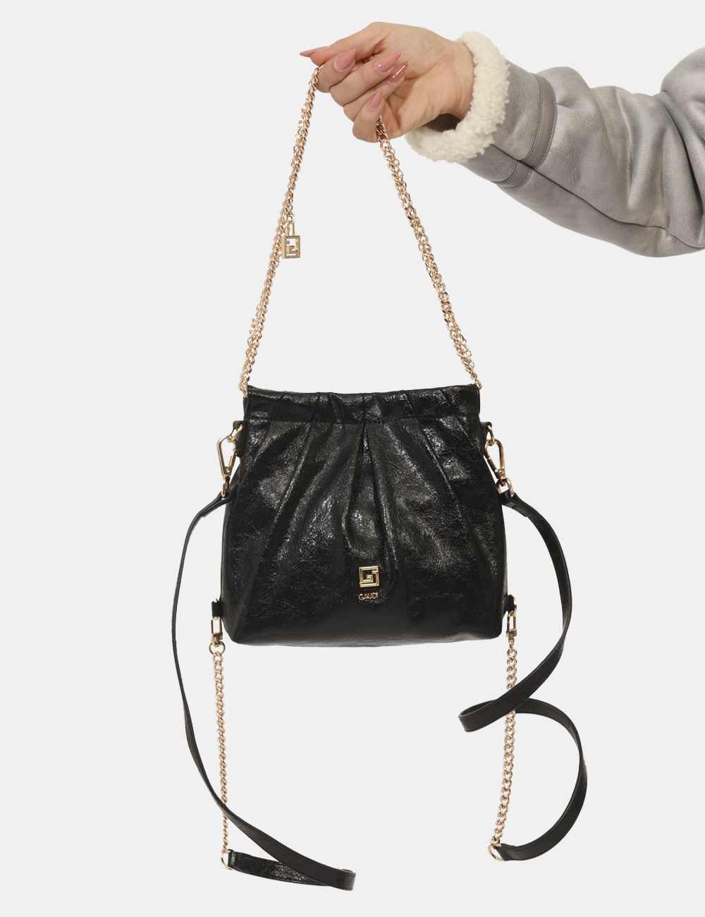 V5AI-12491-ME-CA_NERO_AI25_9 Borsa Gaudi Nero - L’articolo appartiene al campionario esclusivo di stagione: pezzo unico.Cod. art. V5AI 12491 ME CAVi rico