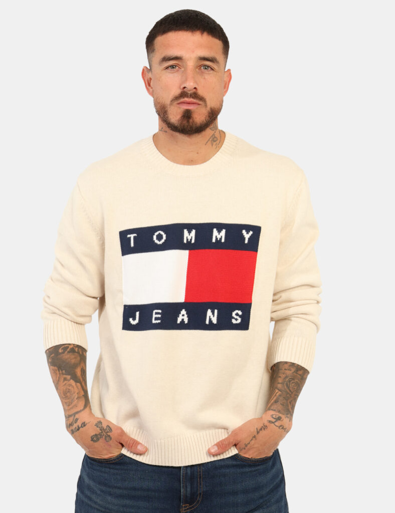 Maglioni Tommy Hilfiger da uomo scontati - Maglione Tommy Hilfiger Bianco