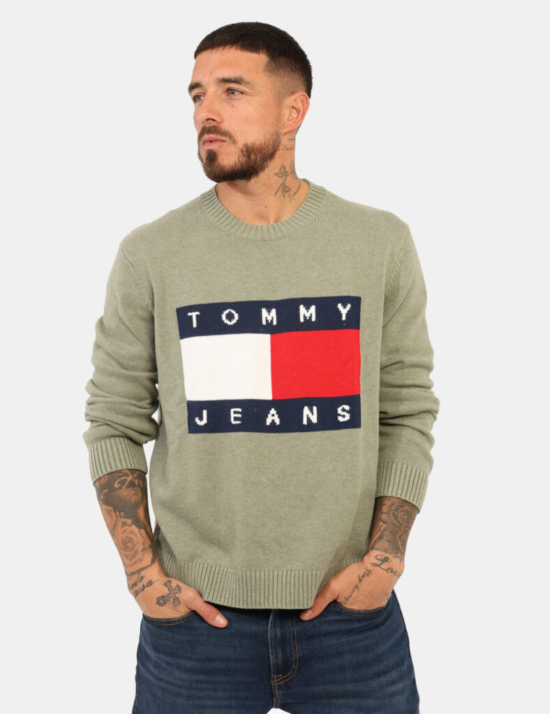 Maglioni Tommy Hilfiger da uomo scontati - Maglione Tommy Hilfiger Verde
