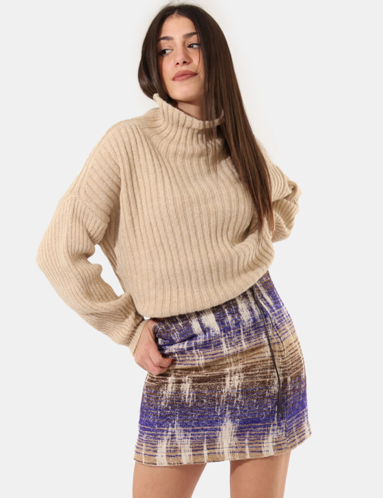 Abbigliamento donna scontato - Minigonna Ottod'Ame Beige