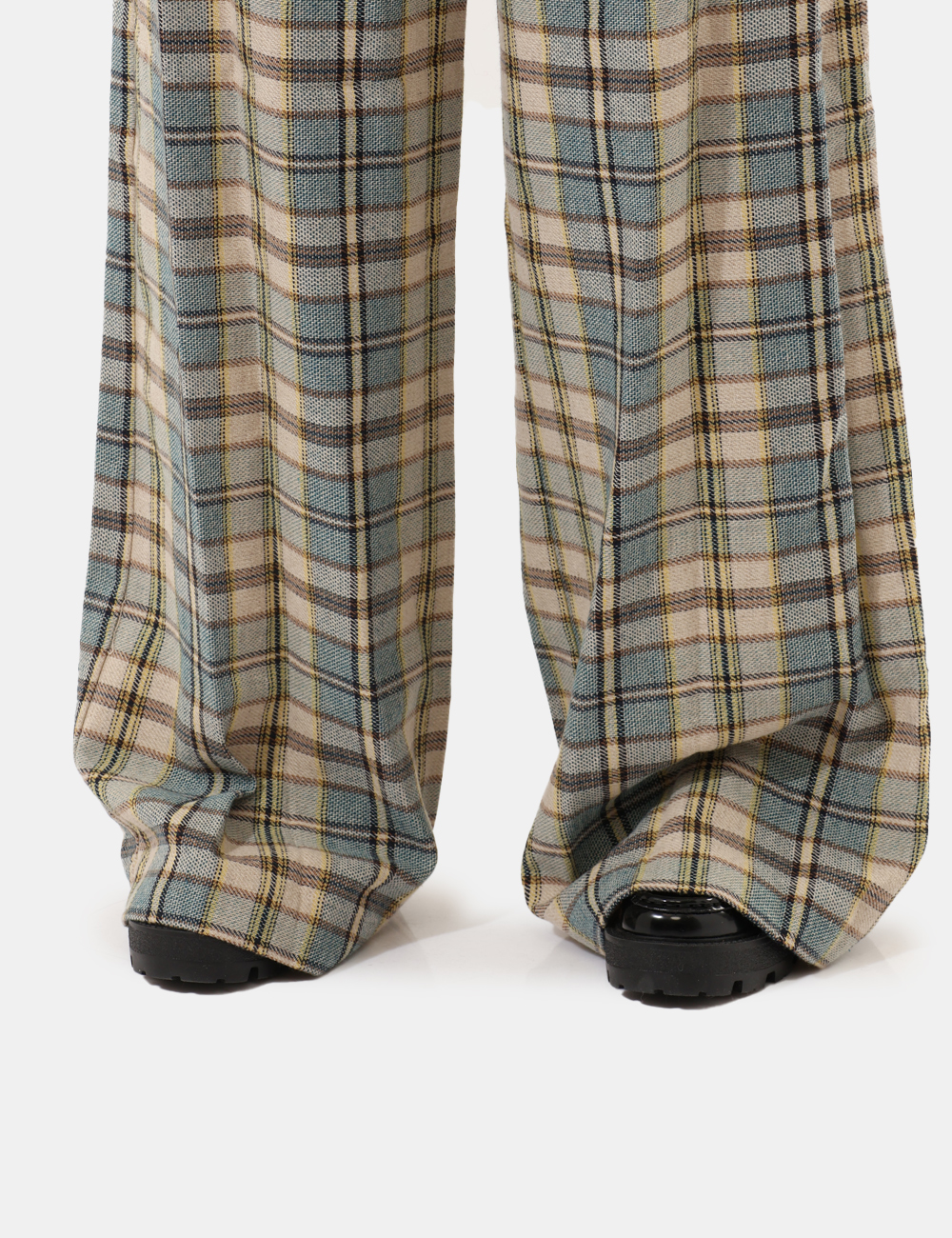 DP9440-SA_CERULEO_AI25_3 Pantalone Ottod'Ame Beige - Pantalone largo a vita alta con bottone gioiello .Cod. art. DP9440 SAVi ricordiamo che tutti i n