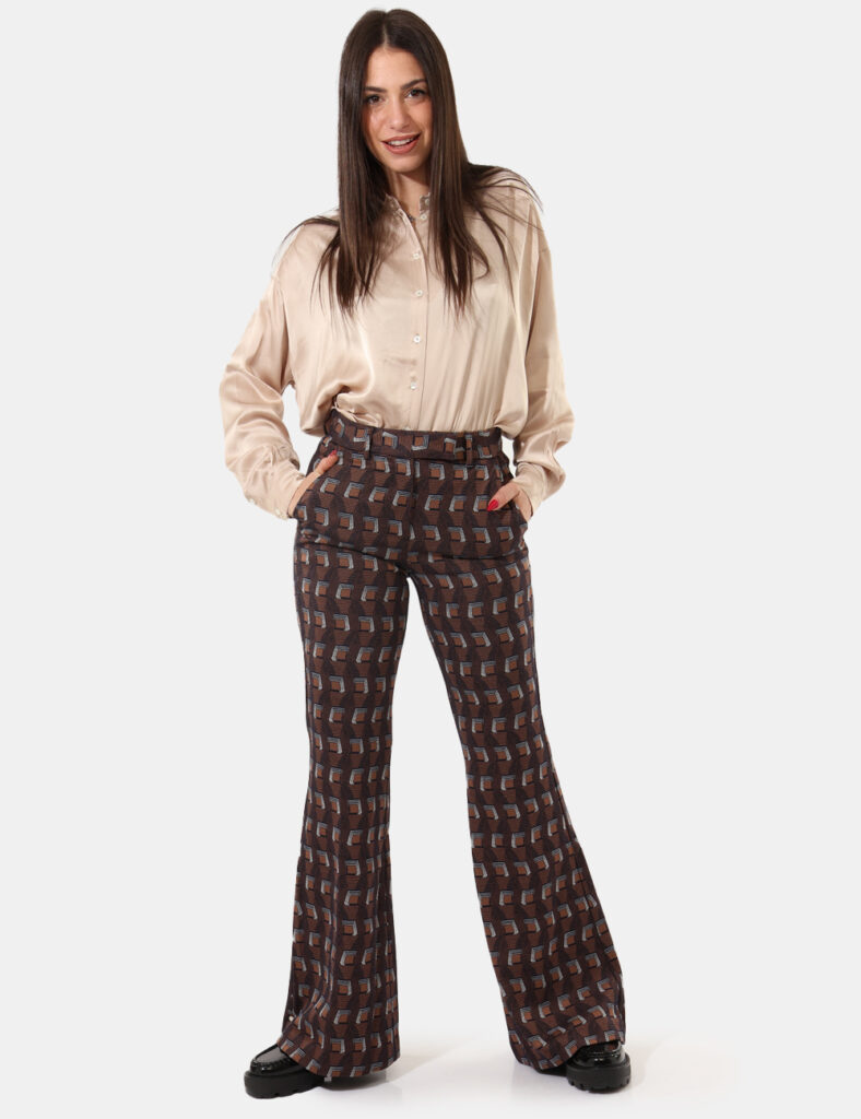 Pantaloni da donna larghi scontati - Pantalone Ottod'Ame Marrone