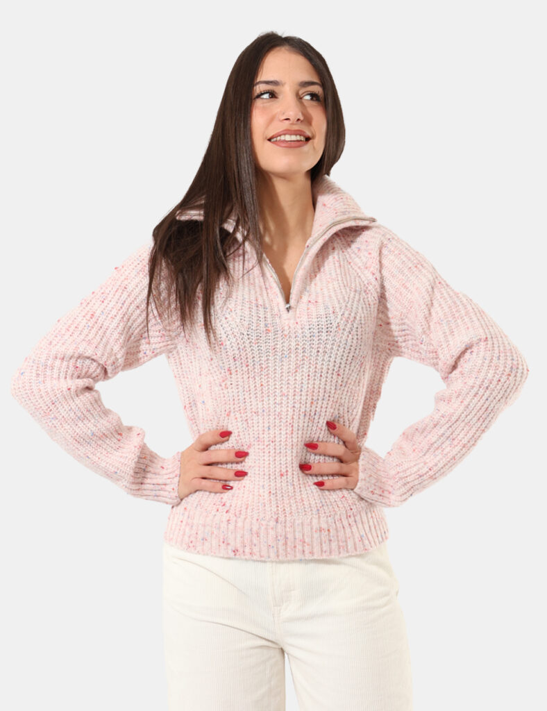 Maglie da donna a collo alto - Maglione Tommy Hilfiger Rosa