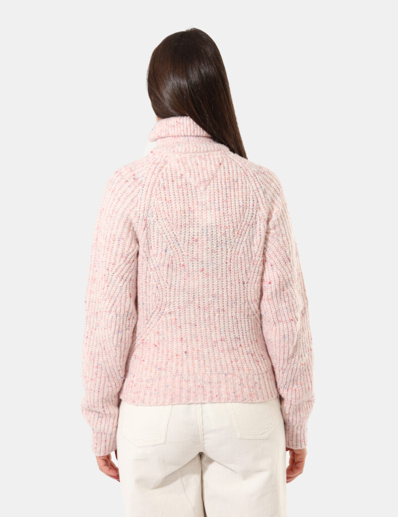 Maglie da donna a collo alto - Maglione Tommy Hilfiger Rosa