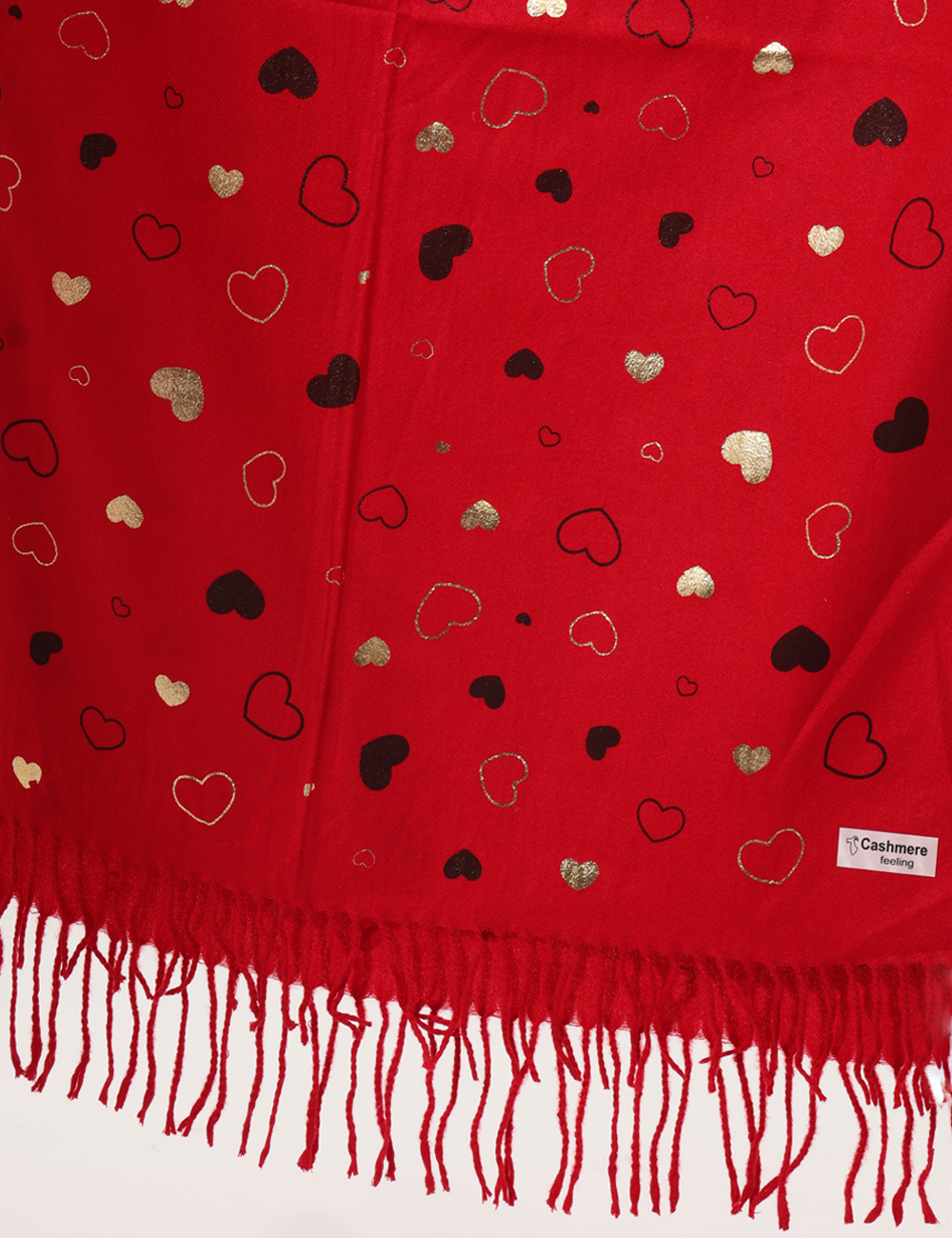 Freak Scene Sciarpa Quadrata In Cotone – Rosso/Arancione Con Lurex Argento, Foulard Morbido E Versatile